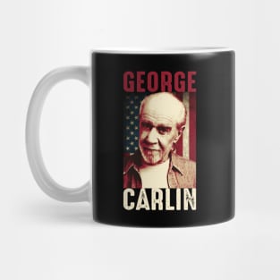 George Carlin American Flag Mug